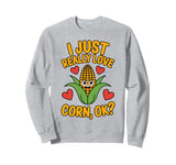 Really Love Corn Funny Corn On The Cob Sweatshirt