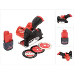 Milwaukee - M12 FCOT-251 Meuleuse d'angle 12 v 76 mm sans balais + 1x batterie 2,5 Ah - sans chargeur de batterie