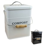 Composteur, bac, poubelle à compost de cuisine rectangle - 3 l - Beige Linxor