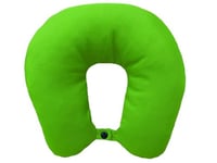 Lemos Home Coussin de Nuque, avec Rembourrage en Microfibre, Coussin de Voyage Confortable pour Avion, Voiture, Bureau, idéal pour Le Camping, Les Vacances et Les Gadgets de Voyage (Vert Pomme)