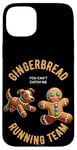 iPhone 15 Plus Funny Gingerbread Man Running Team Christmas Xmas Dog Case