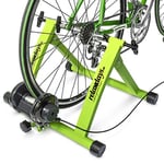 Relaxdays Indoor Bicycle Resistance Trainer, 6 Gears, for 26-28" Wheels Indoor Cycling Stand, Cardio Workout, Green