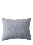 west elm Reflections Cotton Matelasse Pillowsham, Mid Blue