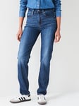 Levi's 724&trade; High Rise Straight Performance Cool - Cool I Am In Paradise - Blue, Blue, Size 32, Inside Leg 32, Women