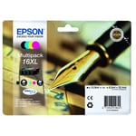 Epson T1636 Bläckpatron MultiPack Bk,C,M,Y XL, 12,9 ml