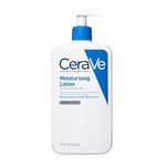 CeraVe Lotion hydratante, hydratant quotidien pour le visage et le corps, avec 3 céramides essentiels et acide hyaluronique, pour peaux sèches à très sèches, 562 ml