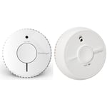 FireAngel Optical Smoke Alarm with 10 Year Sealed For Life Battery, FA6620-R (ST-622 / ST-620 replacement, new gen), White & SB1-TP-R Smoke Alarm, 2 Pack, White