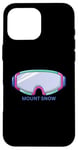 Coque pour iPhone 16 Pro Max Retro Mount Snow Vermont Masque de ski