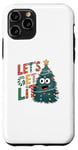 iPhone 11 Pro Let's Lit Funny Cute Green Christmas Tree Lights Case