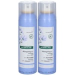 KLORANE Shampoing sec au Lin BIO Shampooing 2x150 ml