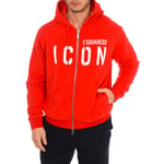 Dsquared2 Mens zip-up hoodie S79HG0002-S25042 - Red - Size X-Large