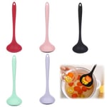 QINGYIWL Soup Ladle Silicone Ladle Set of 5 Ladles Sauce Ladle Sauce Spoon Hausfelder Kitchen Utensil Set, BPA-Free Ladle with Hanging Hole for Stirring