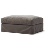 Le Grand Air Footstool Linen, Smokey Granite