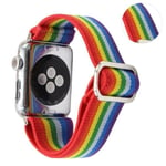 Apple Watch Series 6 / 5 40mm kudottu tyyli kuvio kellonauha - Sateenkaari Multicolor