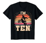 Youth Motocross 10 Year Old Birthday Boy 10th Dirt Bike Birthday T-Shirt