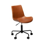 Kontorsstol Maya office, vintage light brown, svart bas