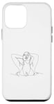 Coque pour iPhone 12 mini sexy shirt sexy sweat à capuche lignes chaudes femme en eau dessin