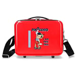 Disney Pinocchio Trousse de toilette adaptable avec sac à bandoulière Rouge 29x21x15cm ABS rigide 9,14L