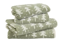 Argos Home Christmas Green Tree Bale Towel -