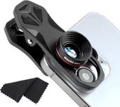 Objectif Macro 25x HD à Clipser pour Smartphones Zoom Telephone Portable,Ultra HD,Idéal pour Photographie Professionnelle et Loisirs,Matériaux Durables,Facile à Installer(Q1033)