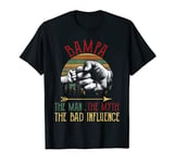 Mens Vintage Bampa The Man Myth Bad Influence Father's Day T-Shirt