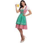 Womens Apron Oktoberfest Costume German Bavarian Fancy Beer Maid Dirndl Dress