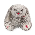 Kaloo - Rouge 31 cm Prestige Grey Léo the Rabbit Musical Plush - Soft-Furred Soft Toy - Big-Eared Rabbit Plush - “Toyland” Melody - Weighted Legs - 0 Months +, K223005