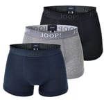 Joop ! Caleçon Boxeur 3 Pièces Pour Homme - Coton Stretch Fin, Économique, Uni, Uni, Logo Noir/Gris/Marine S (Small)