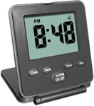 Digital Travel Alarm Clock - No Bells, No Whistles, Simple, Silent, Battery Ope