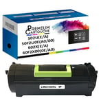 PREMIUM CARTOUCHE - x1 Toner - 502U 602X (Noir) - Compatible pour Lexmark MS510dn MS610de MS610dn MS610dte MX310dN MX410de MX510de