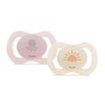 DODIE , Sucettes Anatomiques spécial naissance ,Tetine pour bébé , 0-2 mois ,Nourisson , Rose, Pieuvre , Lot de 2