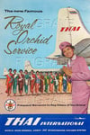 THAI INTERNATIONAL AVION Rtwx - POSTER HQ 40x60cm d'une AFFICHE VINTAGE