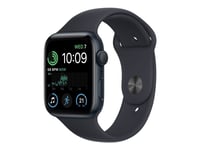 Apple Watch Se (Gps) - 2A Generation - 44 Mm - Midnattsaluminium - Smart Klocka Med Sportband - Fluoroelastomer - Midnatt - Bandstorlek: Standard - 32 Gb - Wi-Fi, Bluetooth - 32.9 G