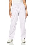 Dickies Men's Signature Elastic Waist Scrubs Pant Medical, White, Medium Tall