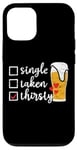 Coque pour iPhone 12/12 Pro Célibataire, Marié Ou Assoiffé De Bière Retro Vintage