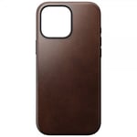 NOMAD iPhone 16 Pro Max Skal Modern Leather Case Horween Rustic Brown