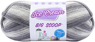 Lion Brand Yarn 922-200 Ice Big Scoop Yarn, Cookies & Cream, Acrylic, Cookies and Cream, 27.94 x 12.7 x 12.7 cm