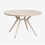 Table de jardin ronde en aluminium Valérie Sklum Tapioca Beige Ø125 cm