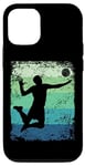 Coque pour iPhone 12/12 Pro Joueur de volleyball vintage homme femme beach volley ball