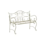 CLP Banc de jardin antique TARA, style villa de vacances, banquette métallique, 113 x 47 cm, 5 couleurs auch choix89 cm - vert an...