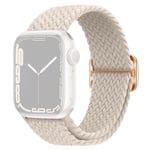 SKALO Punottu -ranneke Apple Watch Series 4-6 44mm - Valkoinen