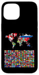 iPhone 15 238 Flags,World Flags,World map with flags. Case