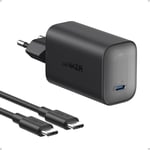 Anker Chargeur USB C Nano, Chargeur de MacBook 100 W, Chargeur pour MacBook, iPad, iPhone 16/16 Plus/ 16 Pro Max/15/14/13/12/11, Galaxy, et Tous appareils USB-C, câble USB-C 1,80 m fourni