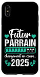 Coque pour iPhone XS Max Futur Parrain 2025 Humour Annonce Naissance Grossesse Cadeau