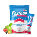 Fast&Up Reload Electrolyte Powder Drink Mix | 15 sachets | 5 Electrolytes & Vitamins for Instant Hydration & Energy |(Summer Fruits)