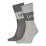 Levis Strumpor 2P Organic Cotton Crew Sock Grå Strl 35/38