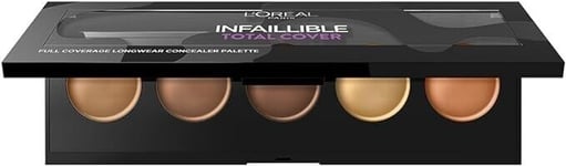 L'Oreal Paris Infallible Total Cover Concealer, 15 g, Palette Dark