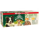 James Wellbeloved Grain Free Adult Dog Food with Turkey and Lamb in Gravy Pouch 48 x 90 g