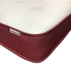 Starlight Beds - Single Memory Foam Mattress. Luxurious Sprung Single Mattress with 2" Memory Foam. Red/White, Medium Firmness. (3ft Single Mattress) 90x190x22cm