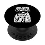 chaque mauvaise journée de camping est meilleur camping-car PopSockets PopGrip Adhésif